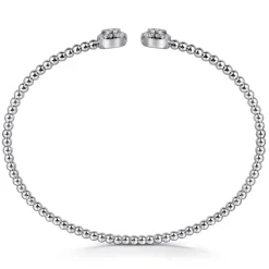 Discount Gabriel & Co. 14K White Gold Bujukan Cluster Diamond Split Bangle