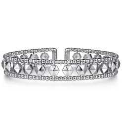 Outlet Gabriel & Co. 14K White Gold Bujukan Cuff Bracelet