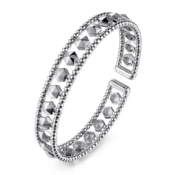 Outlet Gabriel & Co. 14K White Gold Bujukan Cuff Bracelet