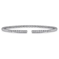 Discount Gabriel & Co. 14K White Gold Bujukan Diamond Bars Bangle