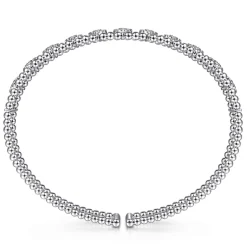 Clearance Gabriel & Co. 14K White Gold Bujukan Diamond Cuff Bangle
