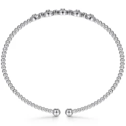 Outlet Gabriel & Co. 14K White Gold Bujukan Diamond Split Bangle