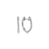 Best Gabriel & Co. 14K White Gold Bujukan Huggie Earrings