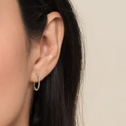 Best Gabriel & Co. 14K White Gold Bujukan Huggie Earrings