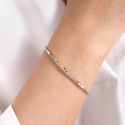 Outlet Gabriel & Co. 14K White Gold Bujukan Open Bangle