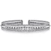 Best Gabriel & Co. 14K White Gold Bujukan Pyramid Bangle