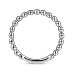 Best Gabriel & Co. 14K White Gold Bujukan Stackable Ring