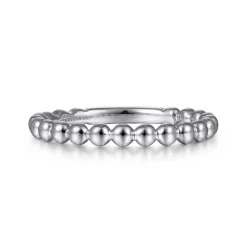 Best Gabriel & Co. 14K White Gold Bujukan Stackable Ring