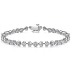 Hot Gabriel & Co. 14K White Gold Buttercup Set Diamond Tennis Bracelet