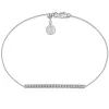 Gabriel & Co. 14K White Gold Chain Bracelet with Pave Diamond Bar