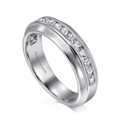 Discount Gabriel & Co. 14K White Gold Channel Set Diamond Anniversary Band - 0.5 ct