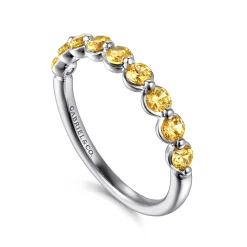 Online Gabriel & Co. 14K White Gold Citrine Stackable Ring