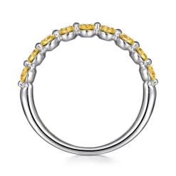 Online Gabriel & Co. 14K White Gold Citrine Stackable Ring