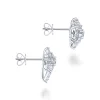 Outlet Gabriel & Co. 18K White Gold Cluster Diamond Stud Earrings