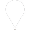 Best Gabriel & Co. 14K White Gold Cultured Pearl Drop Necklace with Diamond Accent