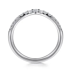 Online Gabriel & Co. 14K White Gold Curved Diamond Anniversary Band - 0.25 ct