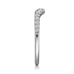 Online Gabriel & Co. 14K White Gold Curved Diamond Anniversary Band - 0.25 ct
