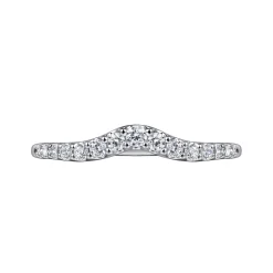 Online Gabriel & Co. 14K White Gold Curved Diamond Anniversary Band - 0.25 ct