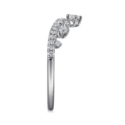 Discount Gabriel & Co. 14K White Gold Curved Diamond Anniversary Band - 0.4 ct