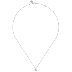Outlet Gabriel & Co. 14K White Gold Diamond A Initial Pendant Necklace