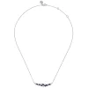 Clearance Gabriel & Co. 14K White Gold Diamond and Marquise Blue Sapphire Bar Necklace