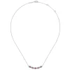 Discount Gabriel & Co. 14K White Gold Diamond and Ruby Necklace