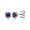 Gabriel & Co. 14K White Gold Diamond and Sapphire Stud Earrings