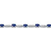 Hot Gabriel & Co. 14K White Gold Diamond and Sapphire Tennis Bracelet