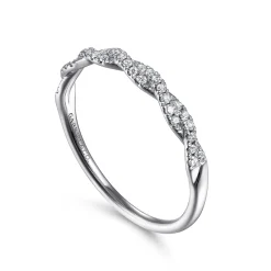 Hot Gabriel & Co. 14K White Gold Diamond Band Ring