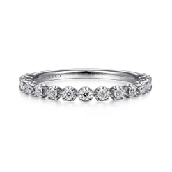 Outlet Gabriel & Co. 14K White Gold Diamond Band Ring