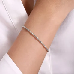 Sale Gabriel & Co. 14K White Gold Diamond Bangle