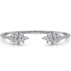 New Gabriel & Co. 18K White Gold Diamond Bangle