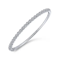 Discount Gabriel & Co. 14K White Gold Diamond Bangle