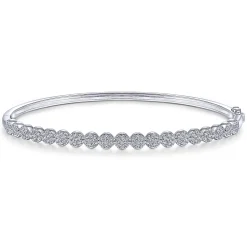 Gabriel & Co. 14K White Gold Diamond Bangle