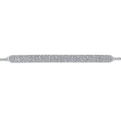 Discount Gabriel & Co. 14K White Gold Diamond Bar Chain Bracelet