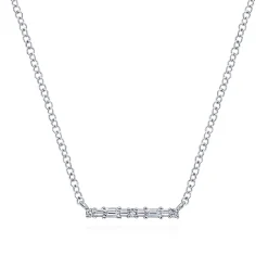 Online Gabriel & Co. 14K White Gold Diamond Bar Necklace