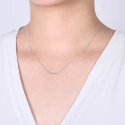 Online Gabriel & Co. 14K White Gold Diamond Bar Necklace