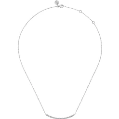 Sale Gabriel & Co. 14K White Gold Diamond Bar Necklace