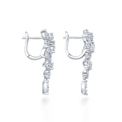 Hot Gabriel & Co. 18K White Gold Diamond Burst Huggies