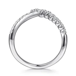 Best Gabriel & Co. 14K White Gold Diamond Bypass Ring