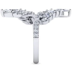 Gabriel & Co. 18K White Gold Diamond Bypass Ring