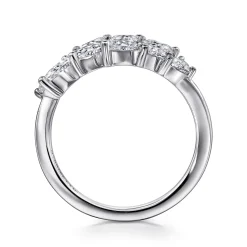 Discount Gabriel & Co. 18K White Gold Diamond Bypass Ring