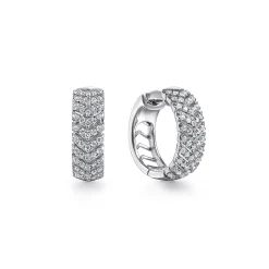 Gabriel & Co. 14K White Gold Diamond Chevron Earrings