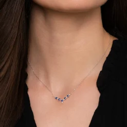 Online Gabriel & Co. 14K White Gold Diamond Chevron Necklace