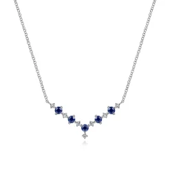 Online Gabriel & Co. 14K White Gold Diamond Chevron Necklace