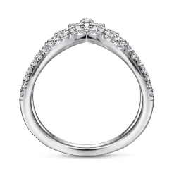 Online Gabriel & Co. 14K White Gold Diamond Chevron Ring