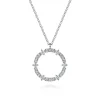 Clearance Gabriel & Co. 14K White Gold Diamond Circle Pendant Necklace
