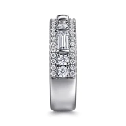 Best Gabriel & Co. 14K White Gold Diamond Classic Band Ring