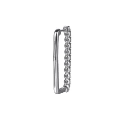 New Gabriel & Co. 14K White Gold Diamond Classic Paperclip Hoop Earrings