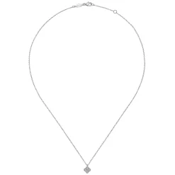 Online Gabriel & Co. 14K White Gold Diamond Clover Pendant Necklace